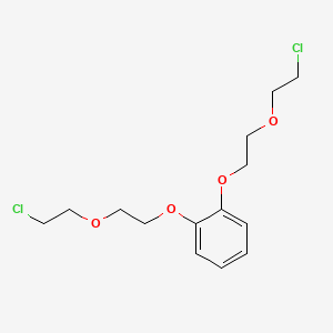 molecular formula C14H20Cl2O4 B14664679 1,2-Bis[2-(2-chloroethoxy)ethoxy]benzene CAS No. 41758-00-3