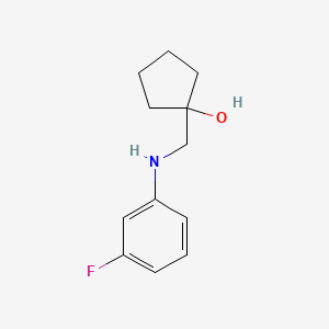 molecular formula C12H16FNO B1466468 1-{[(3-Fluorophenyl)amino]methyl}cyclopentan-1-ol CAS No. 1495599-54-6