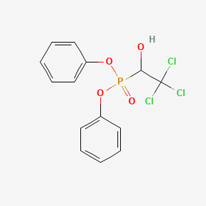 molecular formula C14H12Cl3O4P B14664711 Diphenyl (2,2,2-trichloro-1-hydroxyethyl)phosphonate CAS No. 38457-67-9