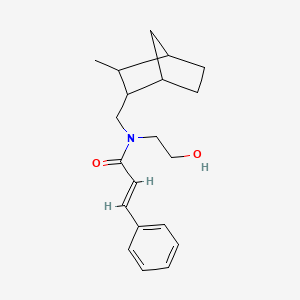 molecular formula C20H27NO2 B14664887 N-(2-Hydroxyethyl)-N-((3-methyl-2-norbornyl)methyl)cinnamamide CAS No. 36398-88-6