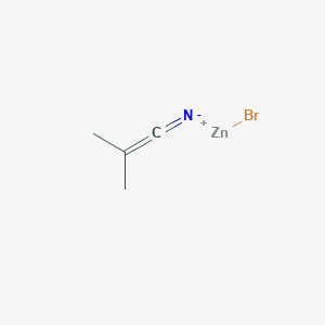 molecular formula C4H6BrNZn B14664948 bromozinc(1+);2-methylprop-1-enylideneazanide CAS No. 38046-42-3