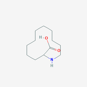 molecular formula C12H23NO2 B14664998 Azacyclododecane-2-carboxylic acid CAS No. 38064-99-2
