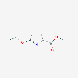 molecular formula C9H15NO3 B14665039 Ethyl 5-ethoxy-3,4-dihydro-2H-pyrrole-2-carboxylate CAS No. 51099-55-9