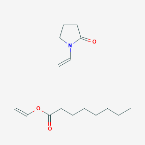 molecular formula C16H27NO3 B14665090 ethenyl octanoate;1-ethenylpyrrolidin-2-one CAS No. 38619-92-0