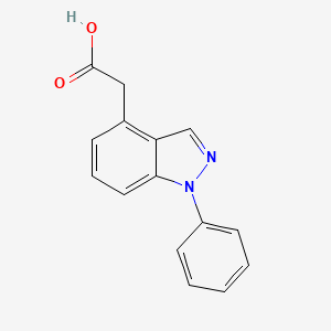 molecular formula C15H12N2O2 B14665097 2-(1-phenylindazol-4-yl)acetic Acid CAS No. 36751-51-6