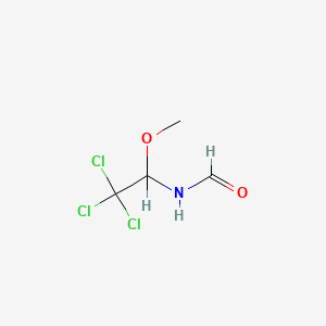 molecular formula C4H6Cl3NO2 B14665274 N-(2,2,2-trichloro-1-methoxyethyl)formamide CAS No. 36777-19-2