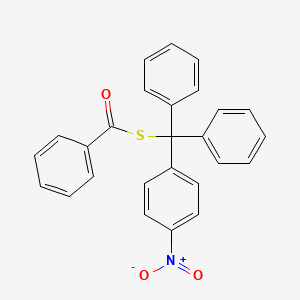 molecular formula C26H19NO3S B14665277 S-[(4-Nitrophenyl)(diphenyl)methyl] benzenecarbothioate CAS No. 50338-09-5