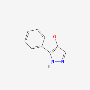 molecular formula C9H6N2O B14665298 1H-[1]benzofuro[3,2-c]pyrazole CAS No. 39514-51-7