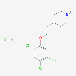 molecular formula C13H17Cl4NO B1466532 2-(4-Piperidinyl)ethyl 2,4,5-trichlorophenyl ether hydrochloride CAS No. 1220036-92-9