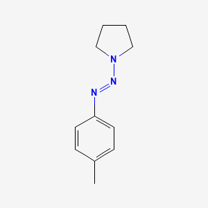 molecular formula C11H15N3 B14665348 1-[(e)-(4-Methylphenyl)diazenyl]pyrrolidine CAS No. 36651-88-4