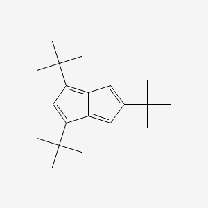 molecular formula C20H30 B14665361 Pentalene,1,3,5-tris(1,1-dimethylethyl)- CAS No. 50356-52-0