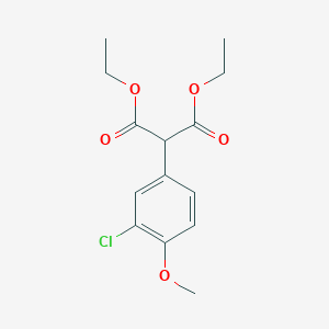 molecular formula C14H17ClO5 B14665389 Diethyl (3-chloro-4-methoxyphenyl)propanedioate CAS No. 39923-58-5