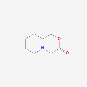 molecular formula C8H13NO2 B14665404 Hexahydropyrido[2,1-c][1,4]oxazin-3(4H)-one CAS No. 38436-63-4