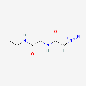 molecular formula C6H10N4O2 B14665441 N-Diazoacetylglycine ethylamide CAS No. 38726-91-9