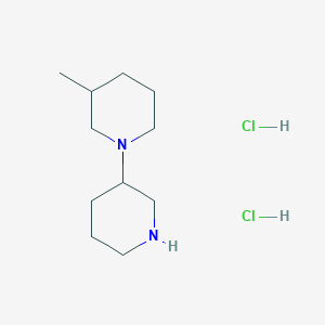 molecular formula C11H24Cl2N2 B1466545 3-(3-Methyl-1-piperidinyl)piperidine dihydrochloride CAS No. 1220019-66-8