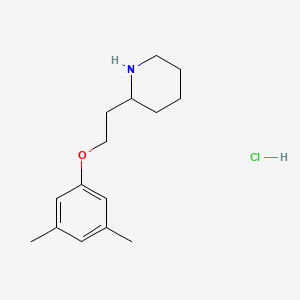 molecular formula C15H24ClNO B1466550 2-[2-(3,5-Dimethylphenoxy)ethyl]piperidine hydrochloride CAS No. 1219961-03-1