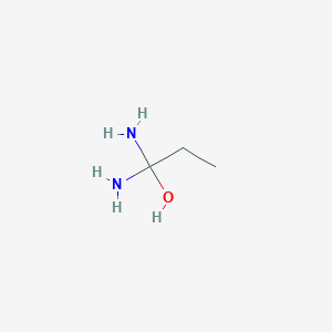 molecular formula C3H10N2O B14665508 1,1-Diaminopropan-1-ol CAS No. 50852-39-6