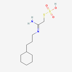 molecular formula C11H22N2O3S2 B14665518 S-((N-Cyclohexylpropylamidino)methyl) hydrogen thiosulfate CAS No. 40283-58-7