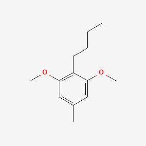 molecular formula C13H20O2 B14665551 2-Butyl-1,3-dimethoxy-5-methylbenzene CAS No. 41395-20-4
