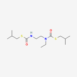 molecular formula C14H28N2O2S2 B14665576 N-Ethyl-1,2-bis(isobutylthiolcarbamoyl)ethane CAS No. 51122-73-7