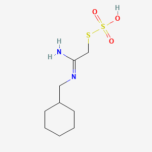 molecular formula C9H18N2O3S2 B14665594 S-((N-Cyclohexylmethylamidino)methyl) hydrogen thiosulfate CAS No. 40283-56-5
