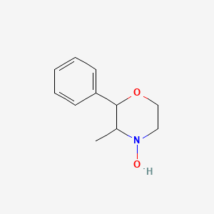 molecular formula C11H15NO2 B14665596 Morpholine, 4-hydroxy-3-methyl-2-phenyl- CAS No. 38234-04-7