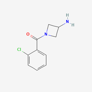 molecular formula C10H11ClN2O B1466565 1-(2-Chlorobenzoyl)azetidin-3-amine CAS No. 1484728-13-3