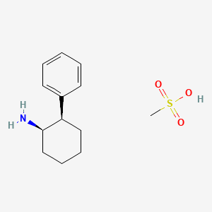 molecular formula C13H21NO3S B14665689 Cyclohexylamine, 2-phenyl-, monomethanesulfonate, cis-(+-)- CAS No. 38727-05-8