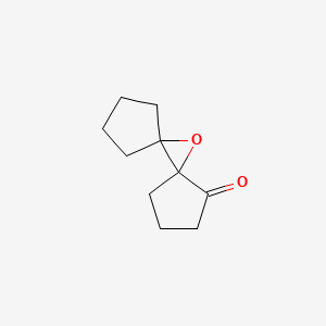 molecular formula C10H14O2 B14665690 11-Oxadispiro[4.0.4.1]undecan-1-one CAS No. 36803-49-3