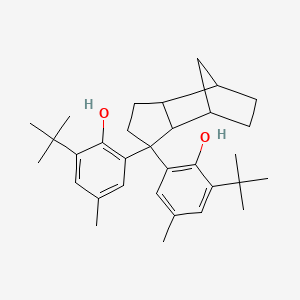molecular formula C32H44O2 B14665700 Phenol, 2,2'-(octahydro-4,7-methano-1H-indenediyl)bis[6-(1,1-dimethylethyl)-4-methyl- CAS No. 41699-00-7