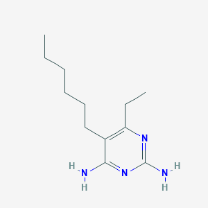 molecular formula C12H22N4 B14665702 6-Ethyl-5-hexylpyrimidine-2,4-diamine CAS No. 37033-24-2