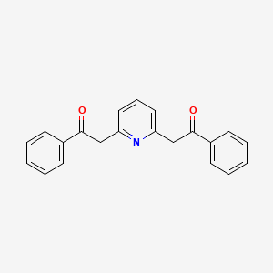 molecular formula C21H17NO2 B14665714 Ethanone, 2,2'-(2,6-pyridinediyl)bis[1-phenyl- CAS No. 51425-17-3