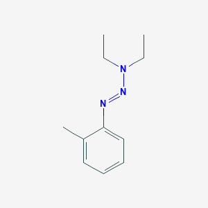 molecular formula C11H17N3 B14665797 (1E)-3,3-Diethyl-1-(2-methylphenyl)triaz-1-ene CAS No. 36719-44-5