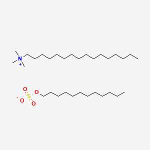molecular formula C31H67NO4S B14665815 dodecyl sulfate;hexadecyl(trimethyl)azanium CAS No. 38844-00-7