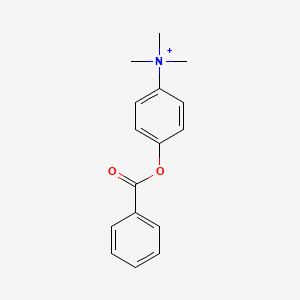 molecular formula C16H18NO2+ B14665872 Benzenaminium, 4-(benzoyloxy)-N,N,N-trimethyl- CAS No. 41006-82-0