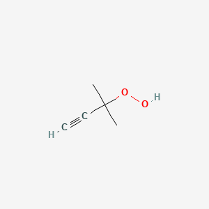 molecular formula C5H8O2 B14665873 Hydroperoxide, 1,1-dimethyl-2-propynyl CAS No. 36566-81-1