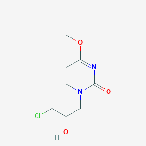 molecular formula C9H13ClN2O3 B14665886 1-(3-Chloro-2-hydroxypropyl)-4-ethoxypyrimidin-2(1H)-one CAS No. 51503-13-0