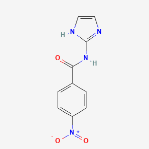 molecular formula C10H8N4O3 B14665968 Benzamide, N-(2-imidazolyl)-4-nitro- CAS No. 36918-78-2