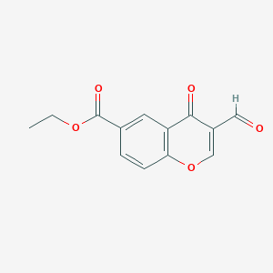 molecular formula C13H10O5 B14665972 Ethyl 3-formyl-4-oxo-4H-1-benzopyran-6-carboxylate CAS No. 50743-38-9