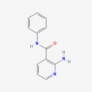 molecular formula C12H11N3O B14666027 3-Pyridinecarboxamide, 2-amino-N-phenyl- CAS No. 51071-50-2