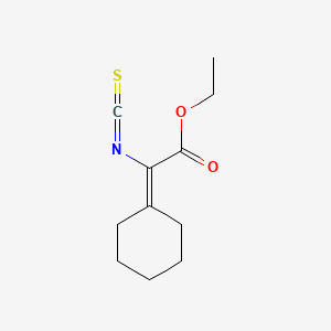 molecular formula C11H15NO2S B14666035 Ethyl cyclohexylidene(isothiocyanato)acetate CAS No. 51110-22-6