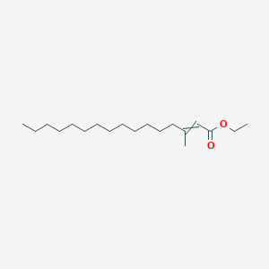 molecular formula C19H36O2 B14666078 Ethyl 3-methylhexadec-2-enoate CAS No. 39060-66-7