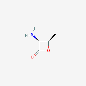 molecular formula C4H7NO2 B146661 (3S,4R)-3-Amino-4-methyloxetan-2-one CAS No. 131131-05-0