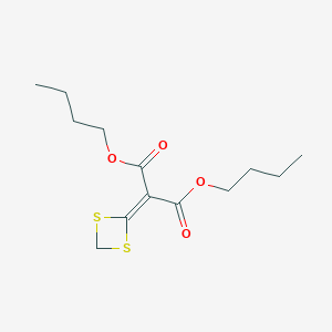 molecular formula C13H20O4S2 B14666104 Dibutyl (1,3-dithietan-2-ylidene)propanedioate CAS No. 51007-92-2