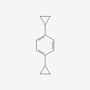 molecular formula C12H14 B14666133 Benzene, 1,4-dicyclopropyl- CAS No. 41010-17-7