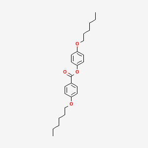 molecular formula C25H34O4 B14666134 4-(Hexyloxy)phenyl 4-(hexyloxy)benzoate CAS No. 38454-31-8