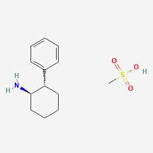 molecular formula C13H21NO3S B14666141 Cyclohexylamine, 2-phenyl-, monomethanesulfonate, trans-(+-)- CAS No. 38727-07-0