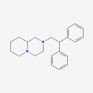 molecular formula C22H28N2 B14666227 Octahydro-2-(2,2-diphenylethyl)-2H-pyrido(1,2-a)pyrazine CAS No. 40498-87-1