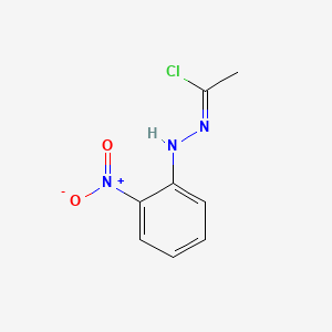 molecular formula C8H8ClN3O2 B14666263 N-(2-Nitrophenyl)ethanehydrazonoyl chloride CAS No. 39209-26-2
