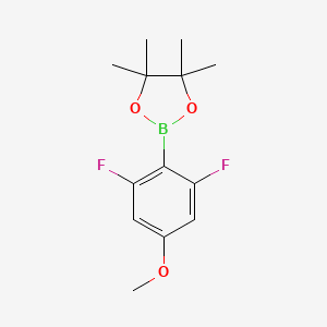 molecular formula C13H17BF2O3 B1466638 2-(2,6-Difluoro-4-methoxyphenyl)-4,4,5,5-tetramethyl-1,3,2-dioxaborolane CAS No. 1111096-19-5